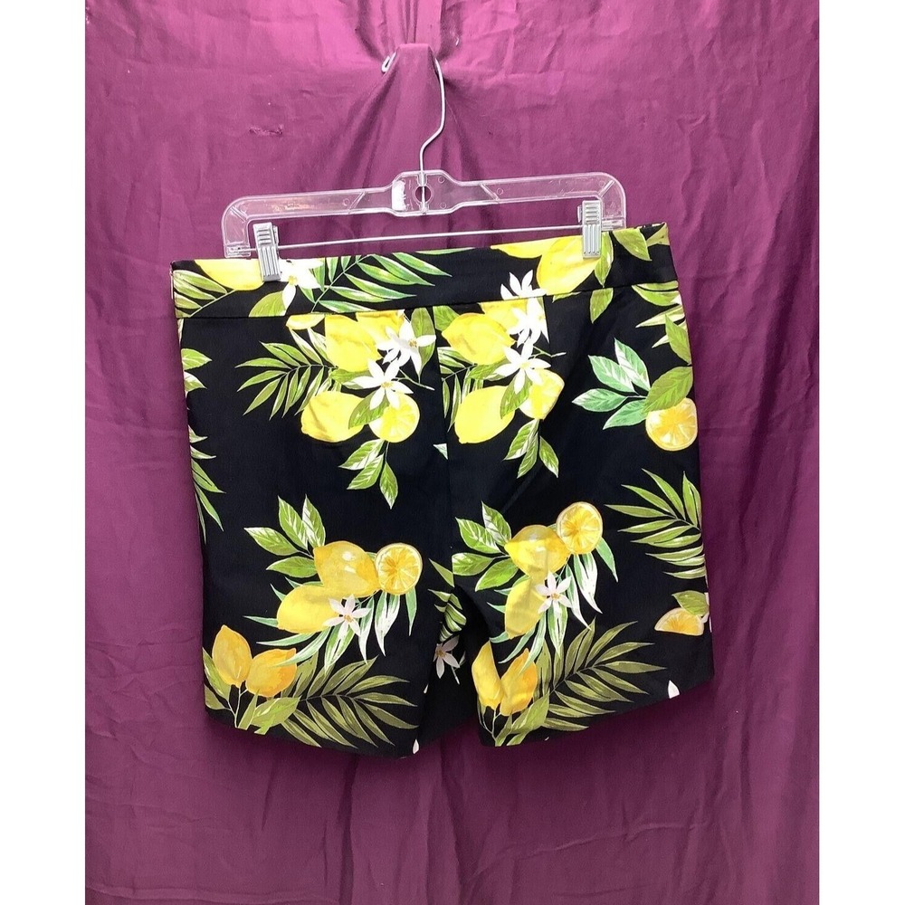 Melanie Lyne Lemon Print Spandex Shorts -‎ Size 12 - NWT